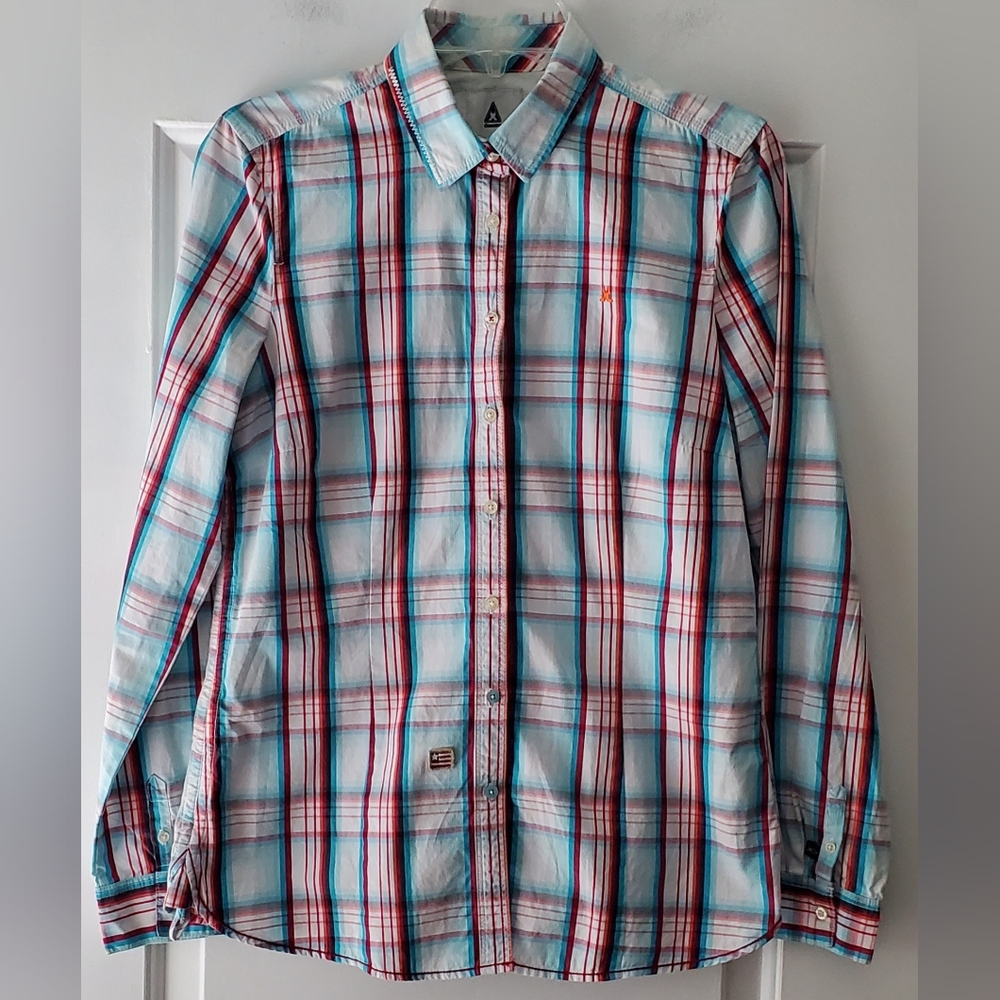 GAASTRA Womens Florida Set Sail Plaid Long Sleeve Shirt - Size M - READ